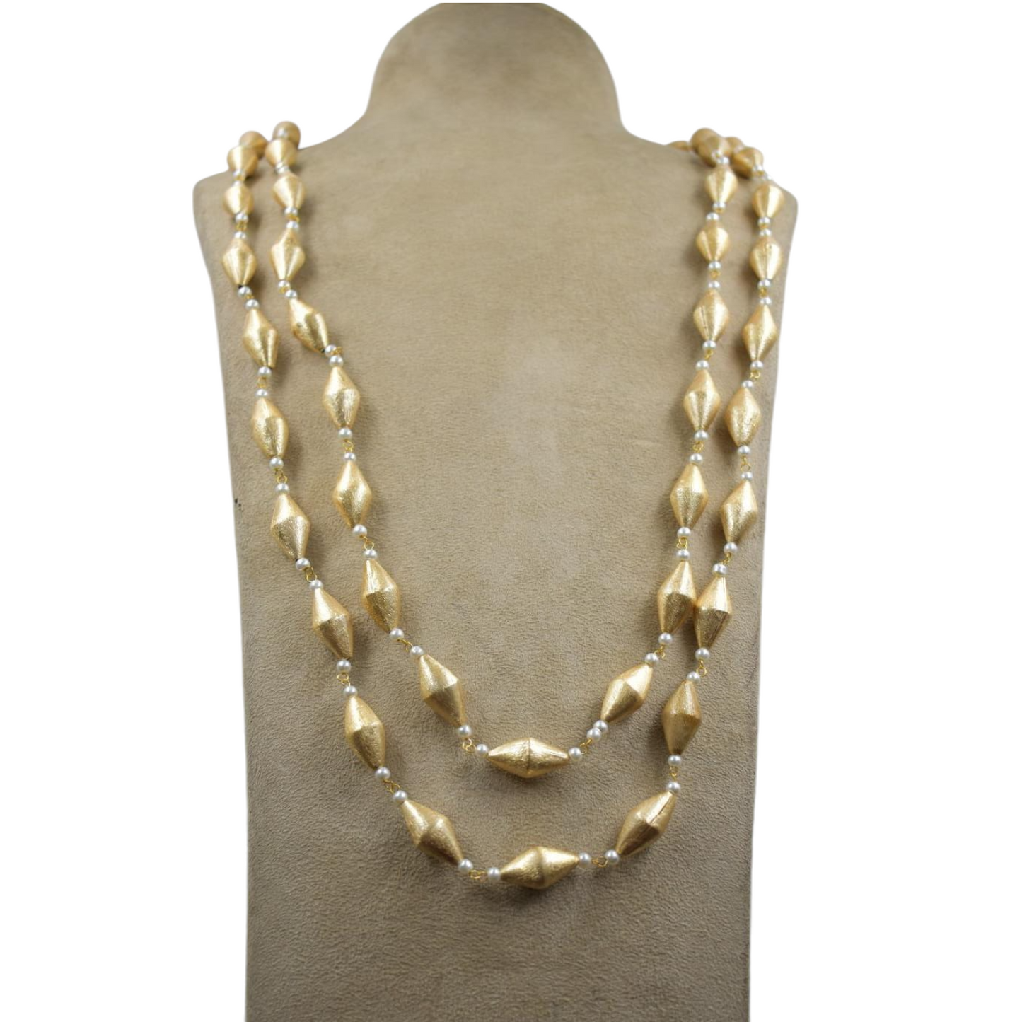 Dual Layer Brass Tribal Necklace for Women's