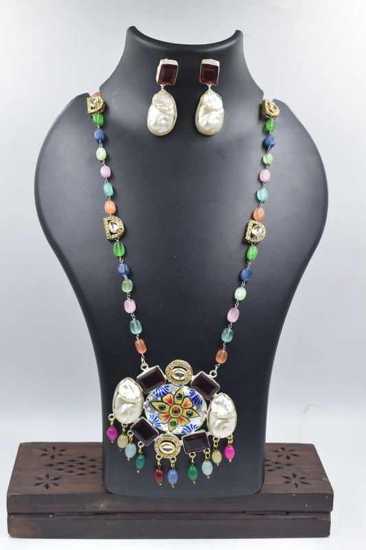 Elegant Stone Necklace in Multicolor