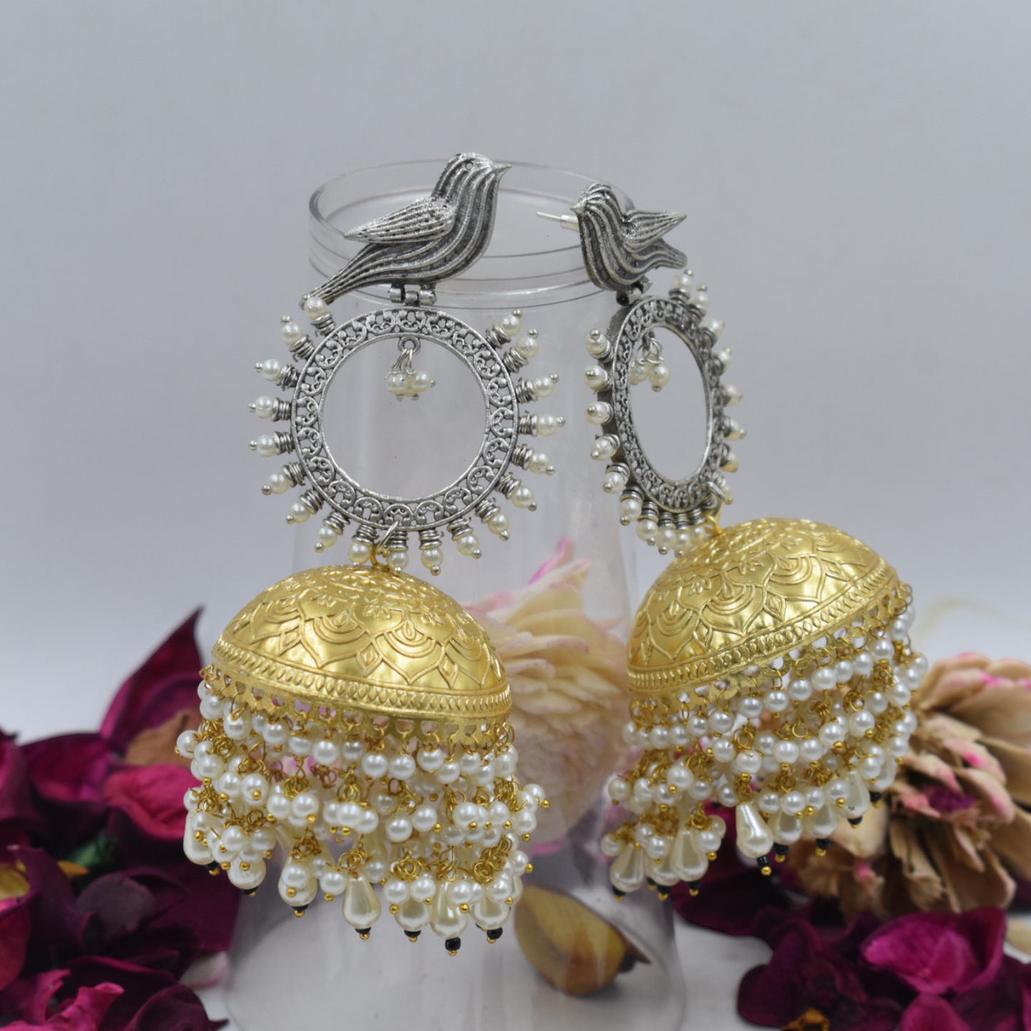 Bali Look Stud Jhumka Earring in Sparrow Shape