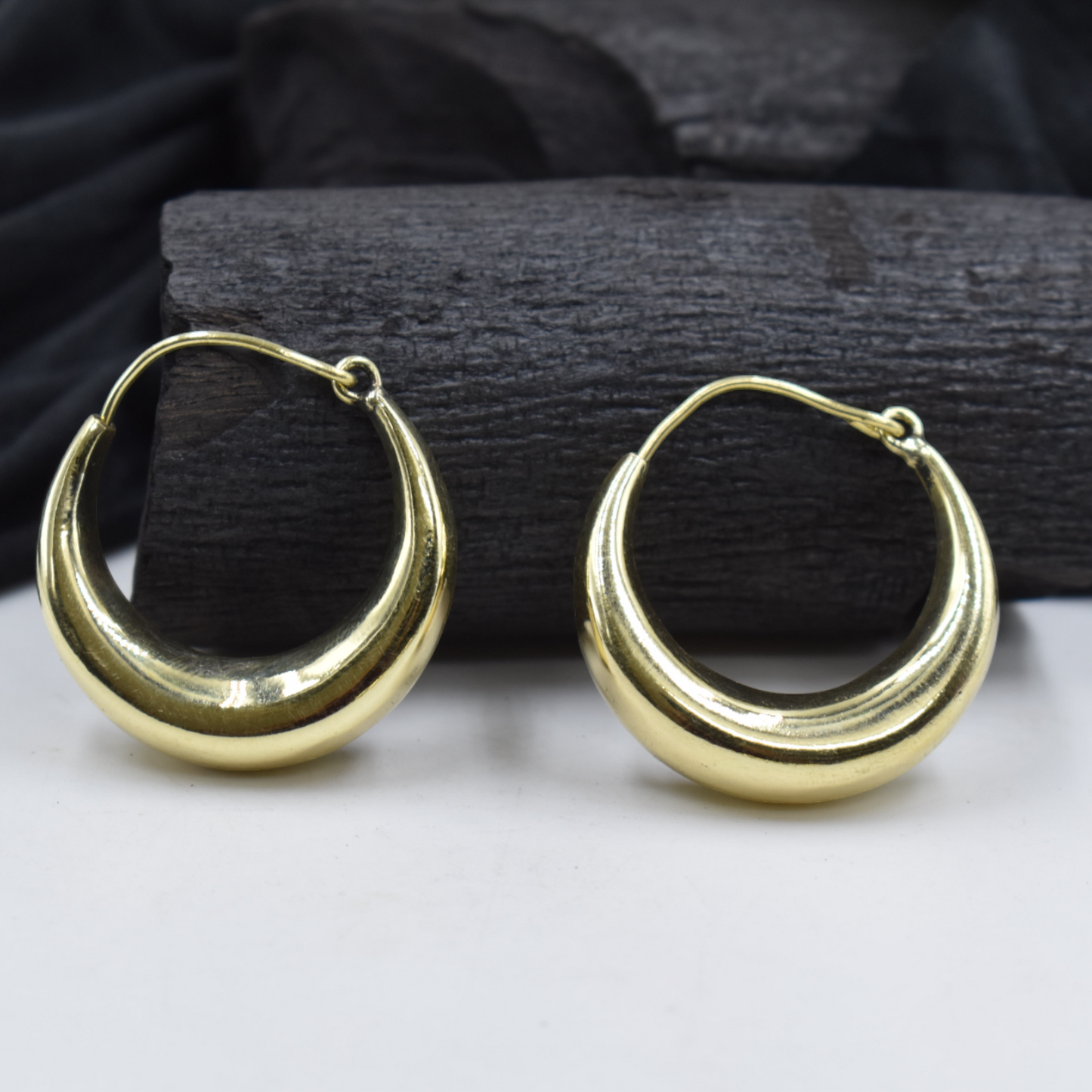 golden hoop earing