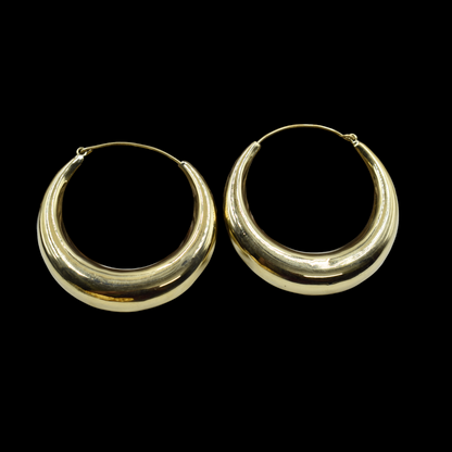 Golden brass hoop earing