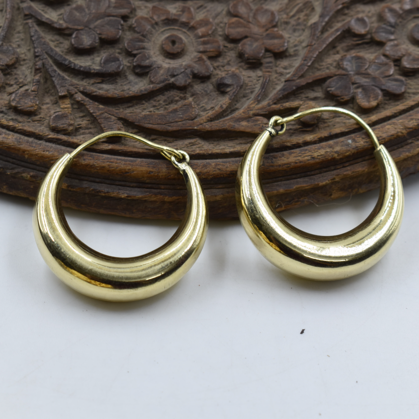 golden hoop earing