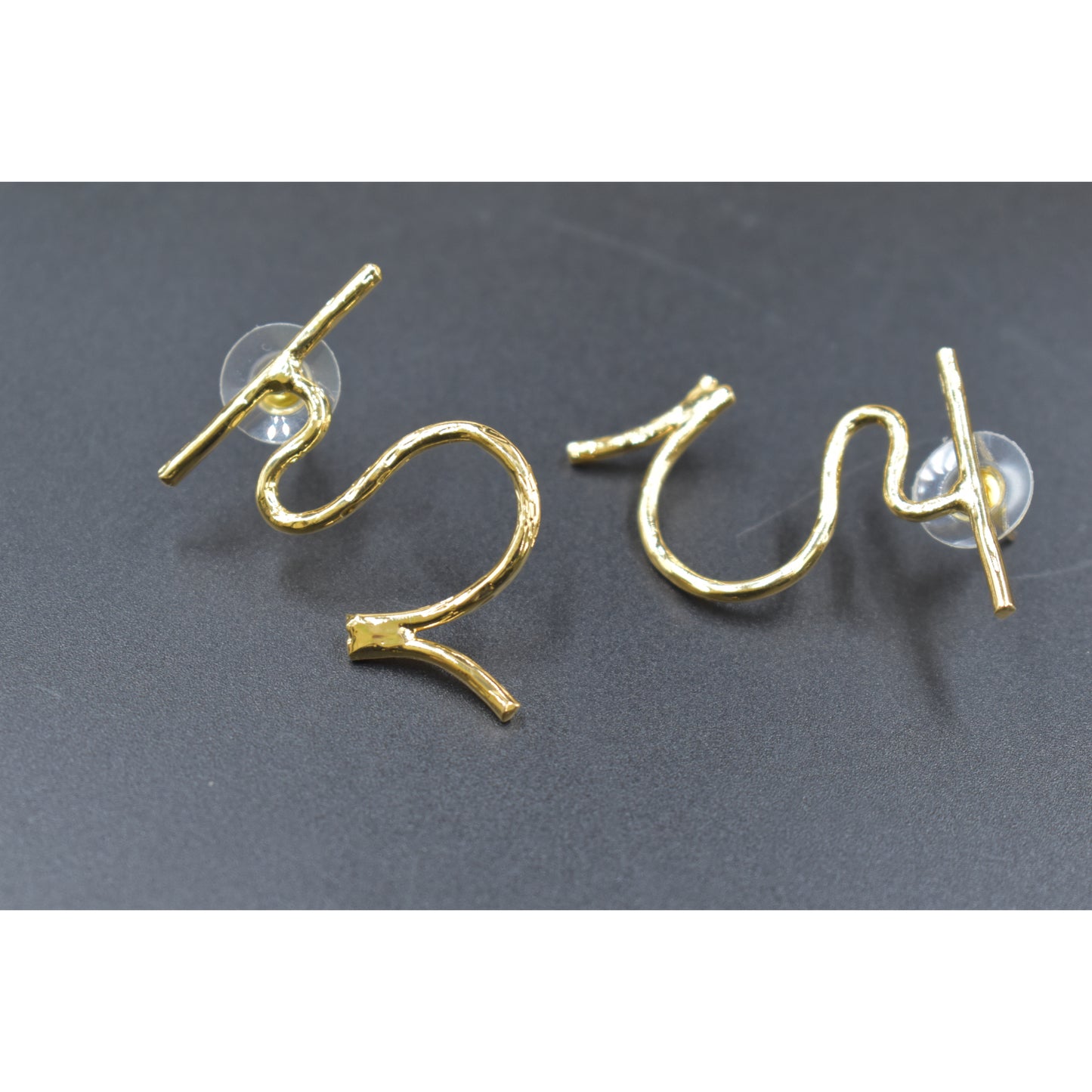 Goldplated premium Quality brass hindi akshar stud earing