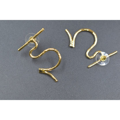 Goldplated premium Quality brass hindi akshar stud earing